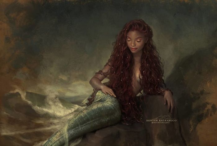 迪士尼让黑人演员出演小美人鱼粉丝用手绘漫画表达支持