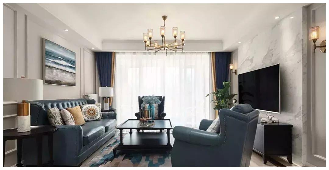 大理石做电视背景墙可真帅，小户型也能装，你也试试吧