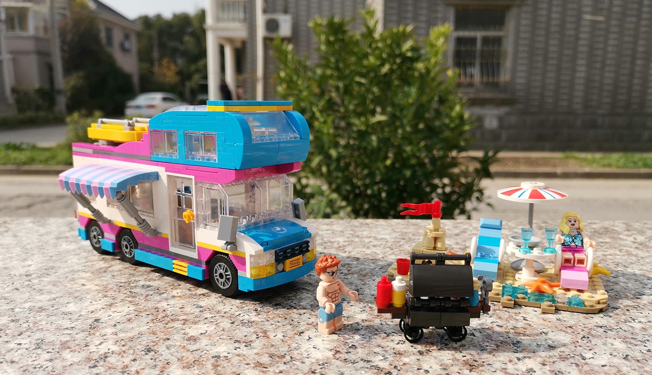 阳光沙滩和房车loz积木mini颗粒沙滩房车图文评测