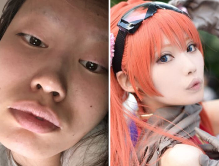 看完这组日本化妆前后对比图可能跟你聊天的美女姐姐是位大叔