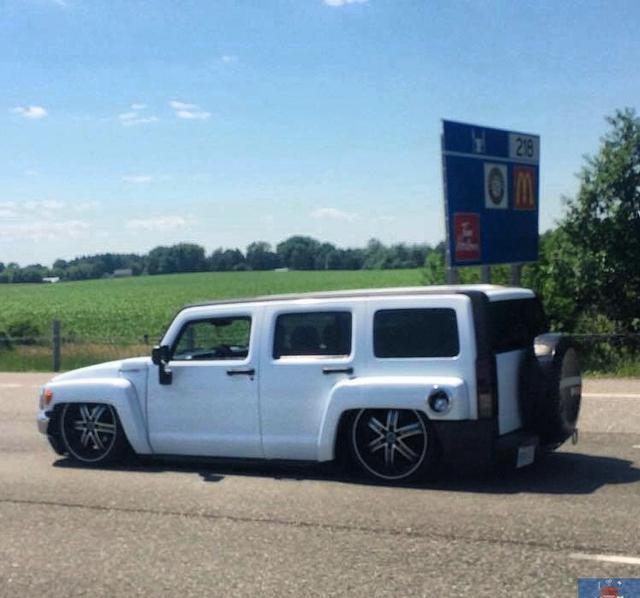 这是一辆"让人无法接受""低趴姿态"的悍马hummerh3