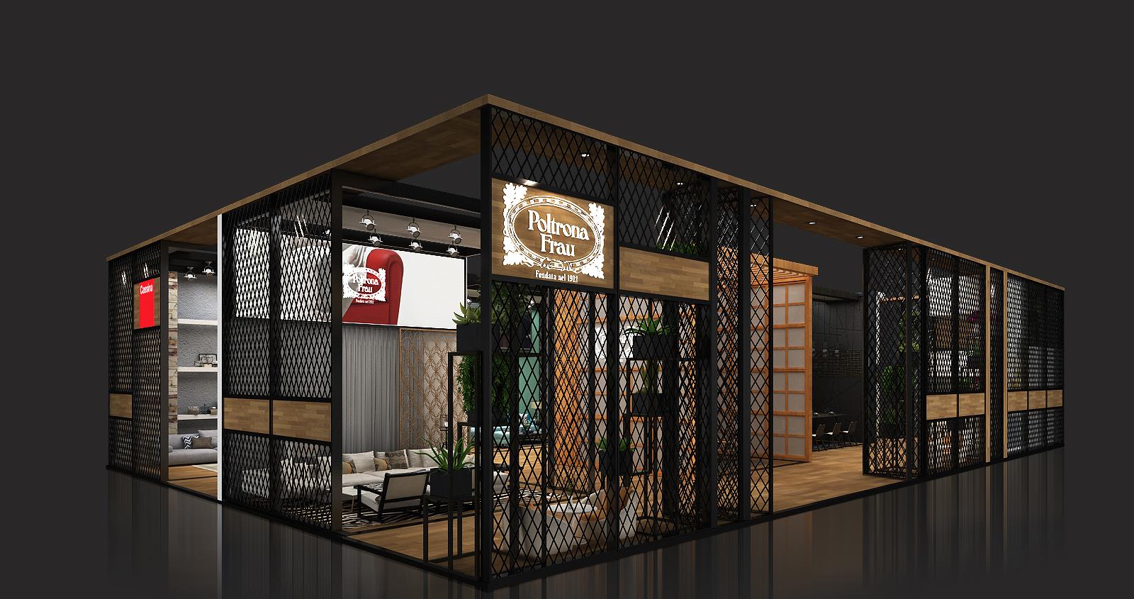 工业风的家具展你见过几个?来看看这家的展位设计吧