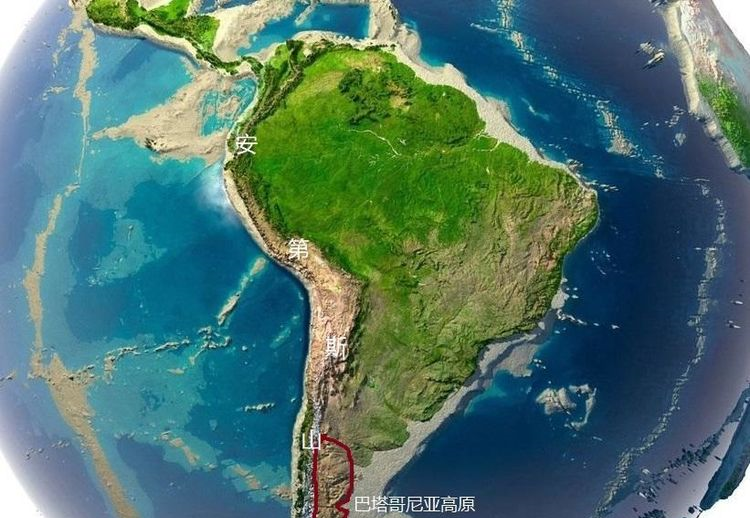 位于安第斯山脉东侧的"巴塔哥尼亚高原",虽地处沿海却异常干旱