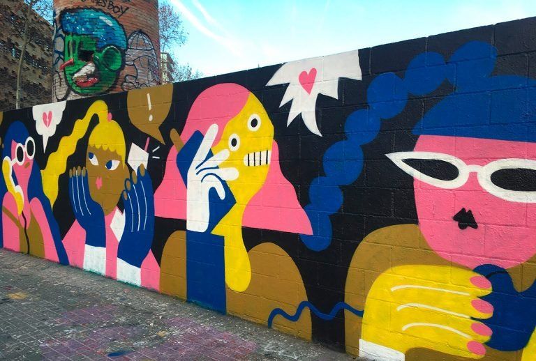 美国插画家emilyeldridge的大型壁画和街头艺术涂鸦作品欣赏