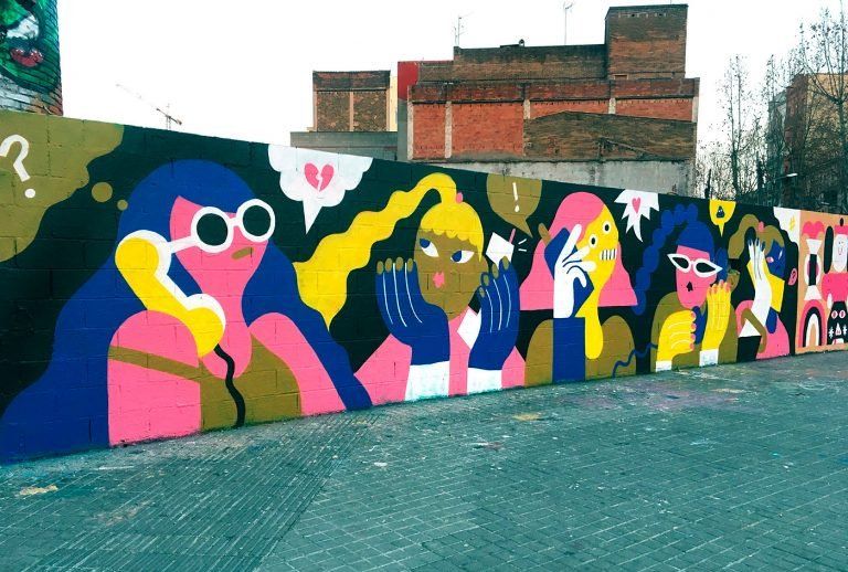 美国插画家emilyeldridge的大型壁画和街头艺术涂鸦作品欣赏