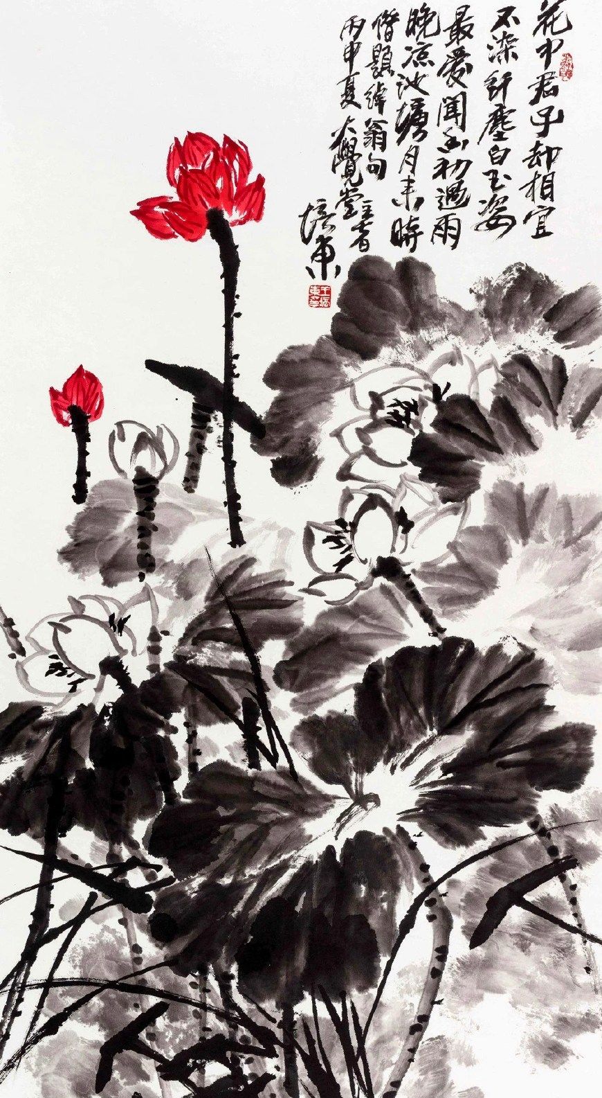 随心赋彩泼辣奔放善于驾驭笔墨王培东12幅写意花鸟画欣赏