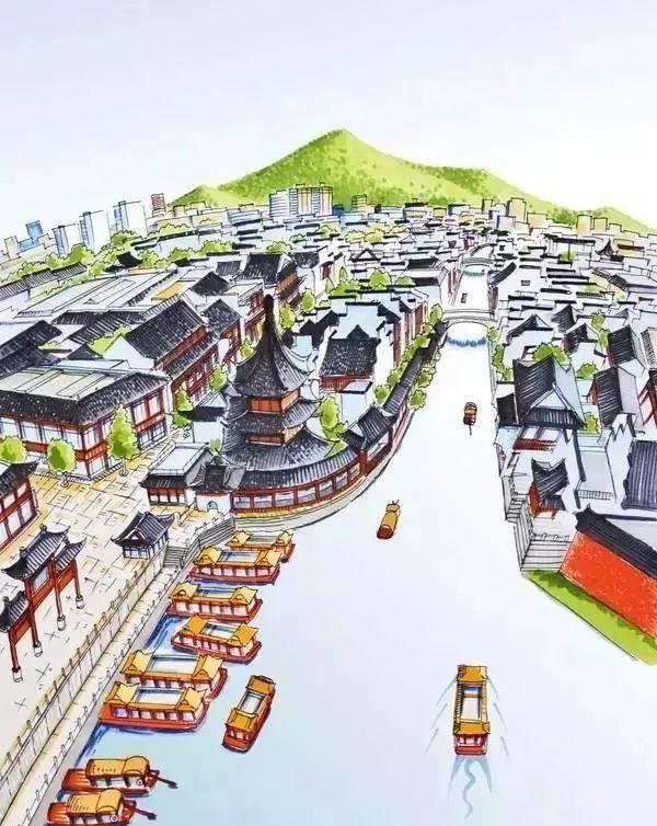 让你一眼就难忘!手绘南京地标建筑,太美了