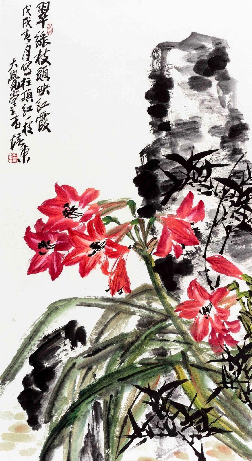 随心赋彩泼辣奔放善于驾驭笔墨王培东12幅写意花鸟画欣赏