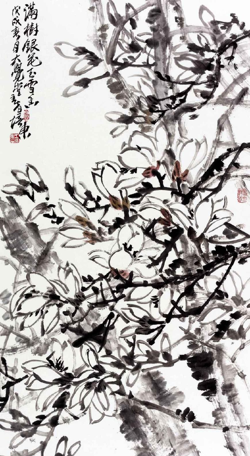 随心赋彩泼辣奔放善于驾驭笔墨王培东12幅写意花鸟画欣赏