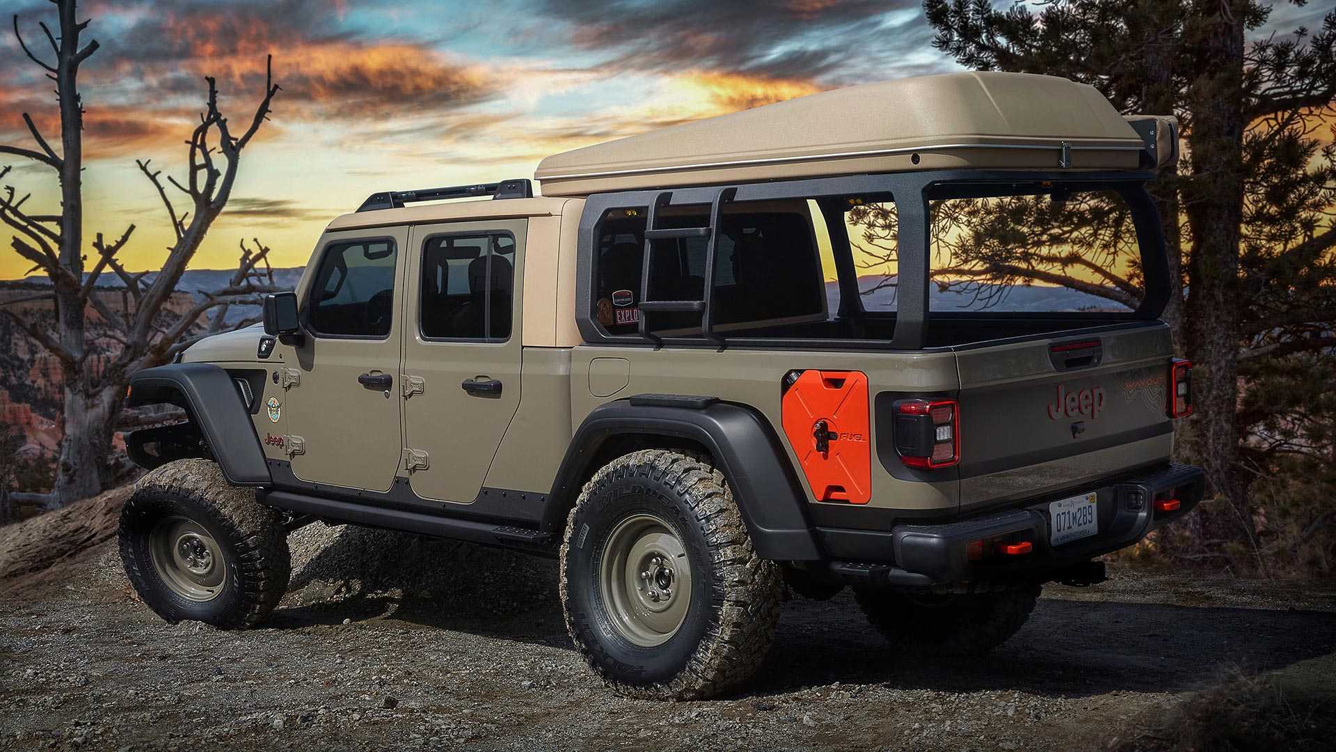 jeep gladiator wayout concept,满足越野旅途移动家庭生活