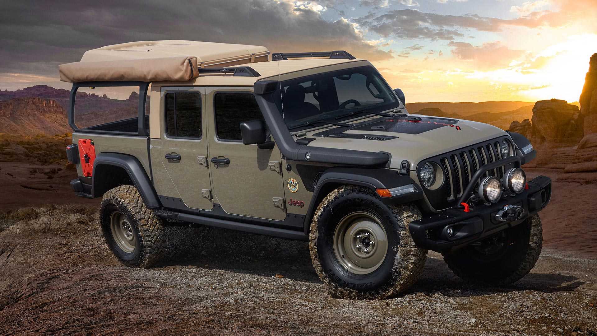jeep gladiator wayout concept,满足越野旅途移动家庭生活