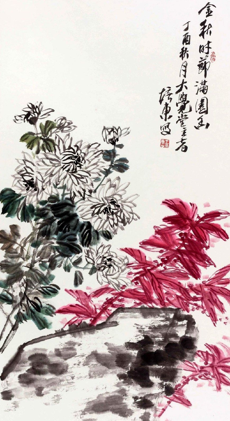 随心赋彩泼辣奔放善于驾驭笔墨王培东12幅写意花鸟画欣赏