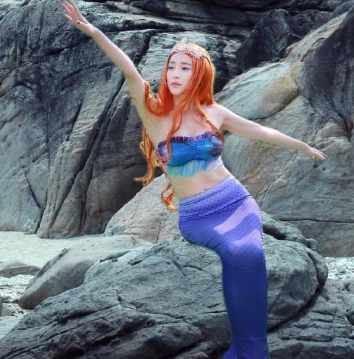 美的太任性了吧!看看甘婷婷早期"美人鱼"写真,瞬间被吸引住了