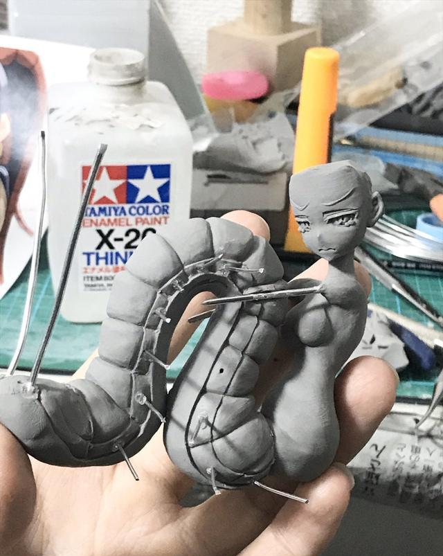 大佬将"蜈蚣娘"做成了手办,原作者表示"给我也整一个"