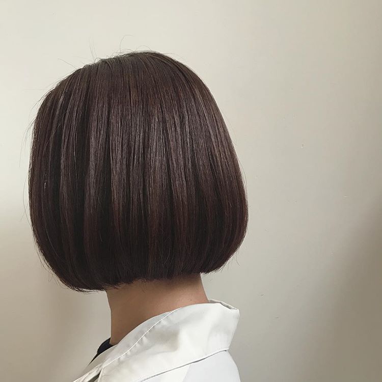 圆形的波波头短发,小颜有气质