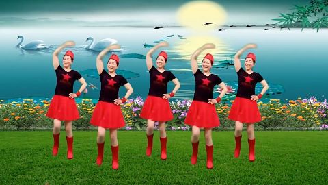 广场舞《水月亮》动感活泼歌好听舞好看入门水兵舞