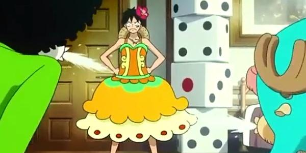 路飞穿女装落落大方,索隆欲哭无泪,看到山治笑得合不拢嘴!