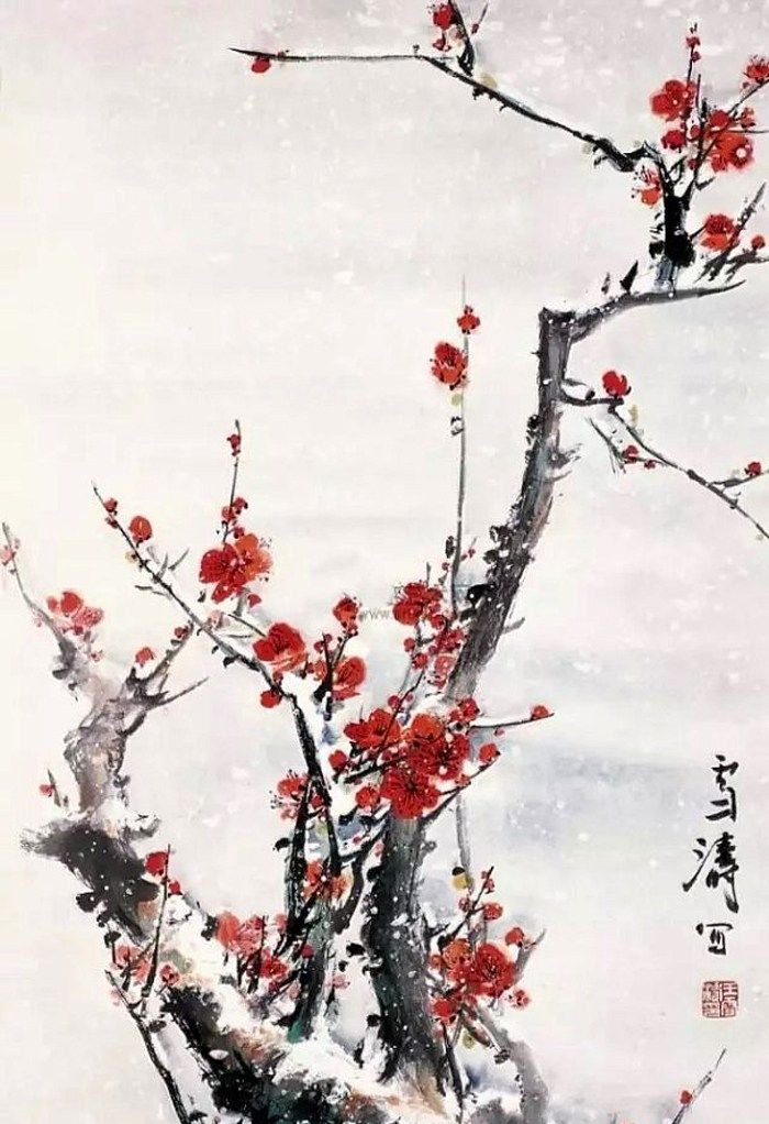 清新秀丽构图奇妙笔墨灵巧多变王雪涛10幅梅花作品欣赏
