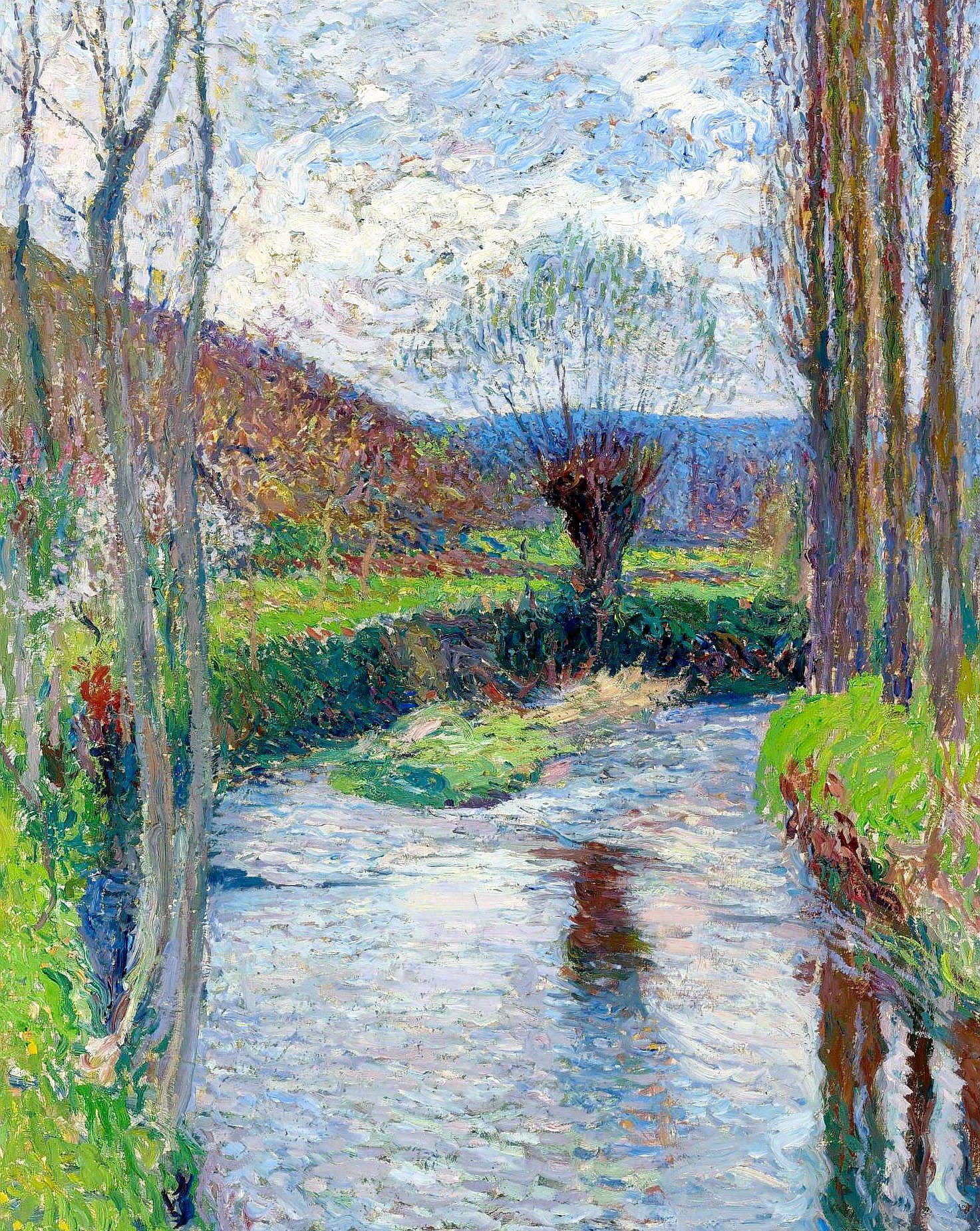 点彩画派就是,用各种颜色的点组成统一色调的绘画,作品以风景画为主