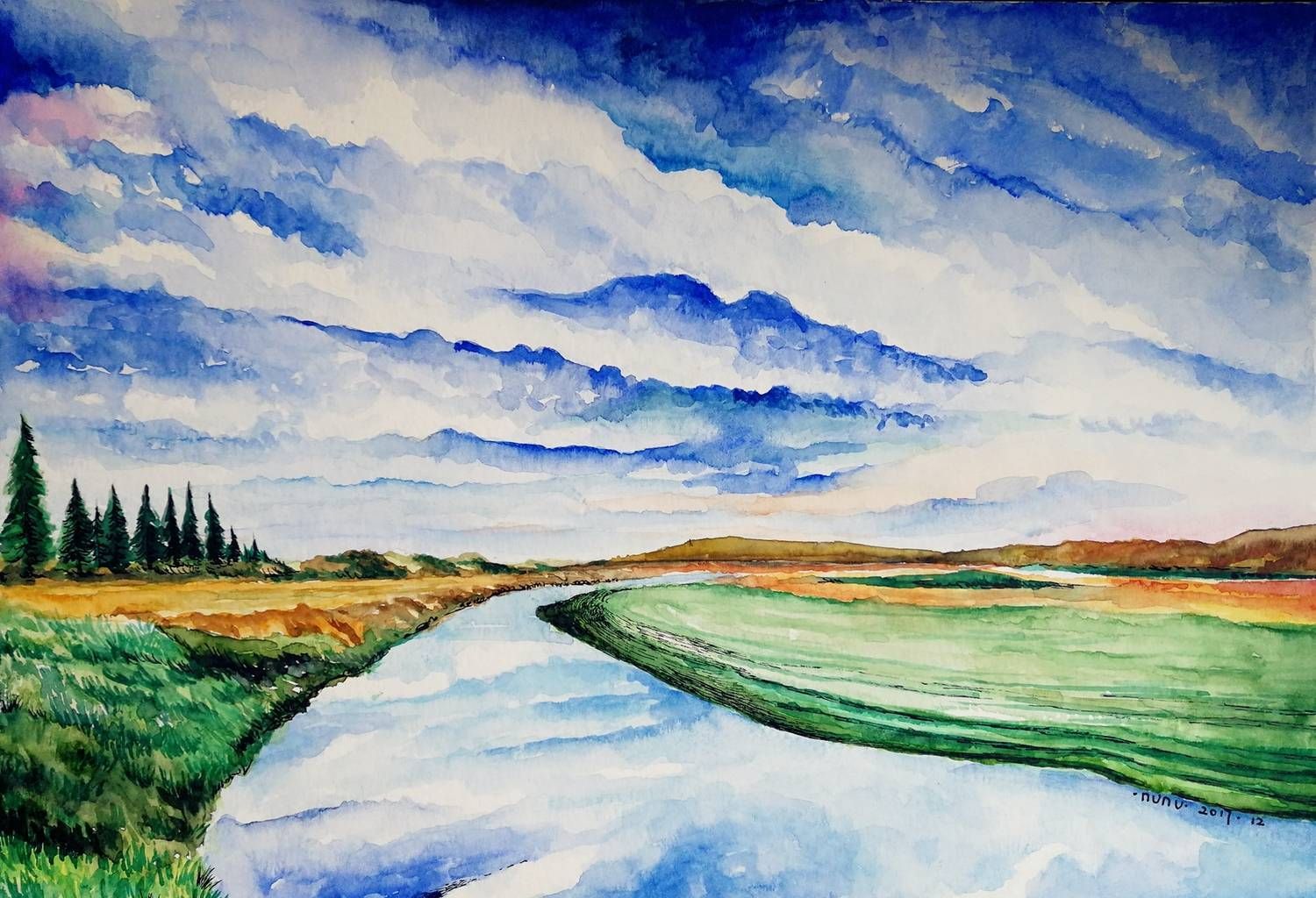 水彩画系列作品来自上海师范大学美术学院油画系毕业研究生周歆