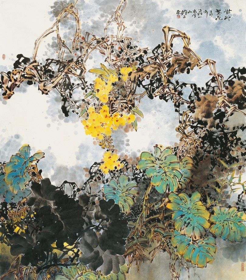 落墨成韵,彩墨花鸟画名家赵占东国画作品欣赏