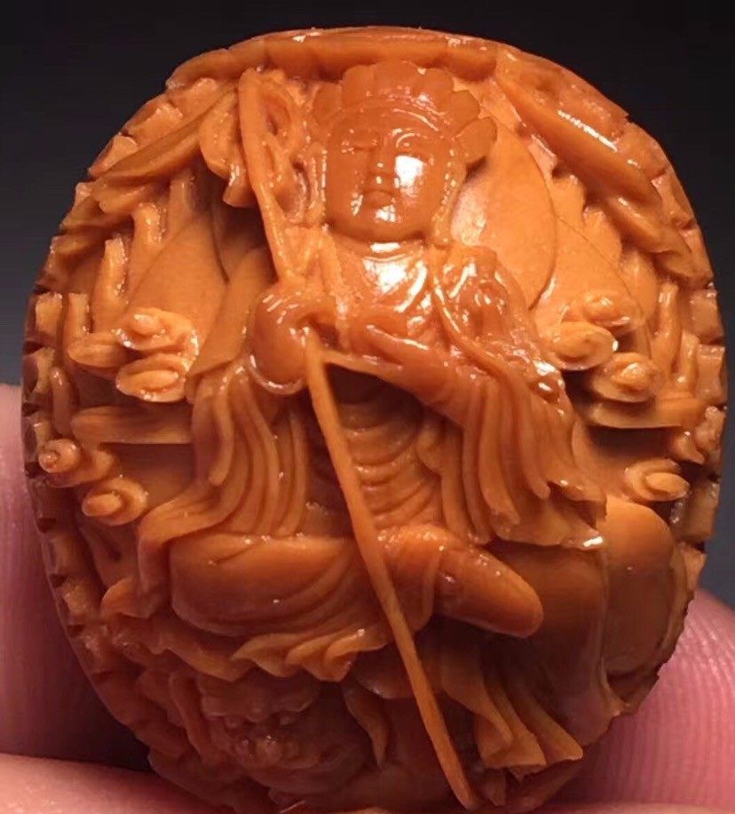 精品核雕万佛朝宗24四花核纯手工雕工精湛孤品融创孙宏斌