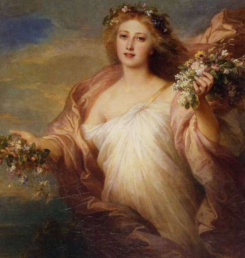 这古典人物油画真是唯美至极,犹如天仙,大师佳作