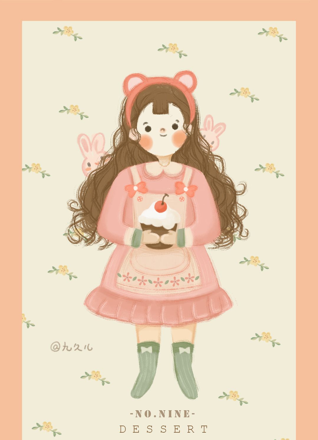 一组女孩子插画,萌萌的小可爱上线啦 作者:九久儿