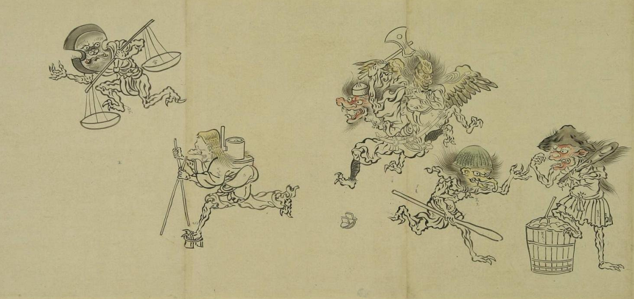《百鬼夜行绘卷》看看它们晚上都在干什么_新浪新闻