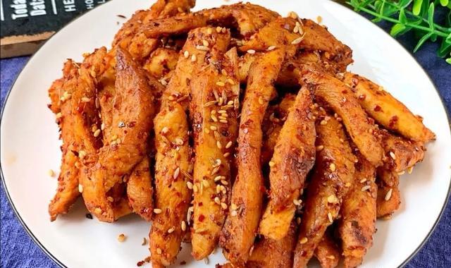 秒杀烧烤,巨好吃的香煎孜然鸡胸肉条