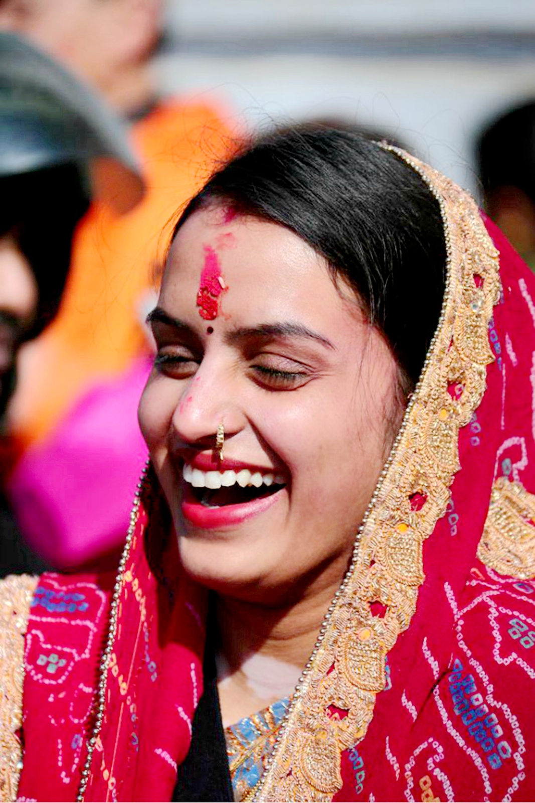 印度洒红节美女图片