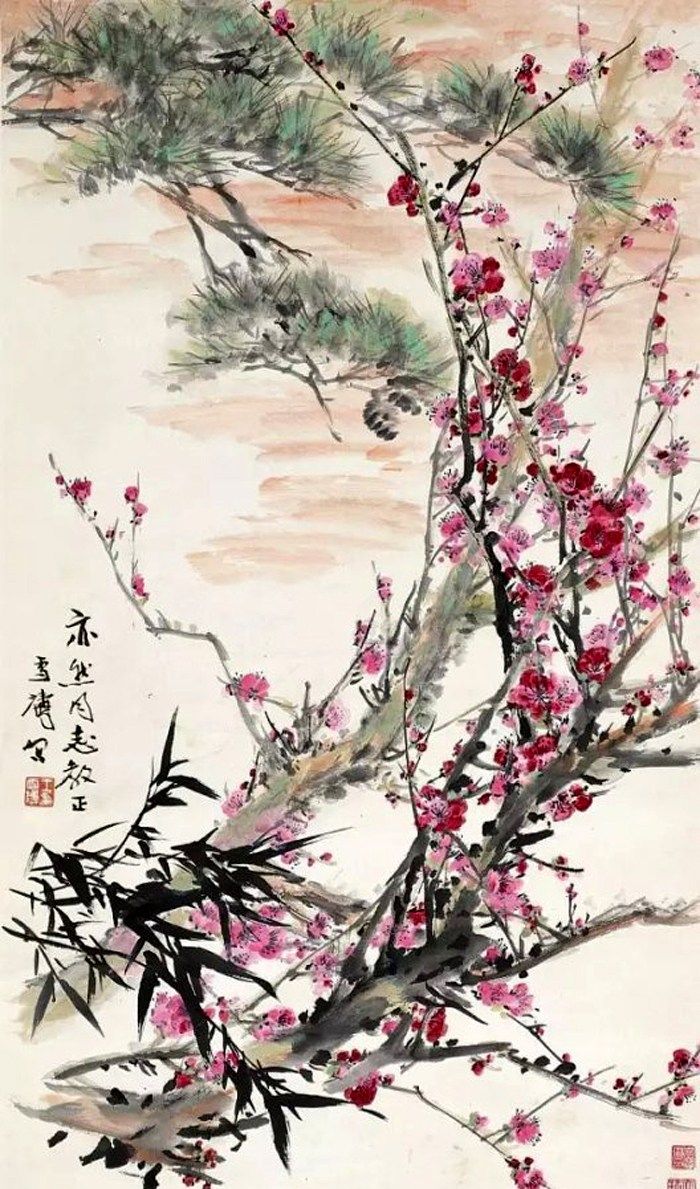 清新秀丽构图奇妙笔墨灵巧多变王雪涛10幅梅花作品欣赏