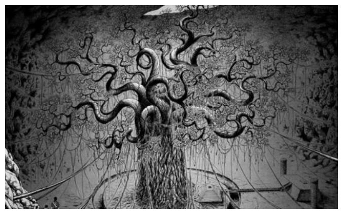 而电视剧中将九头蛇柏的形象还原度还是很高的,这一点我们在沙海第一