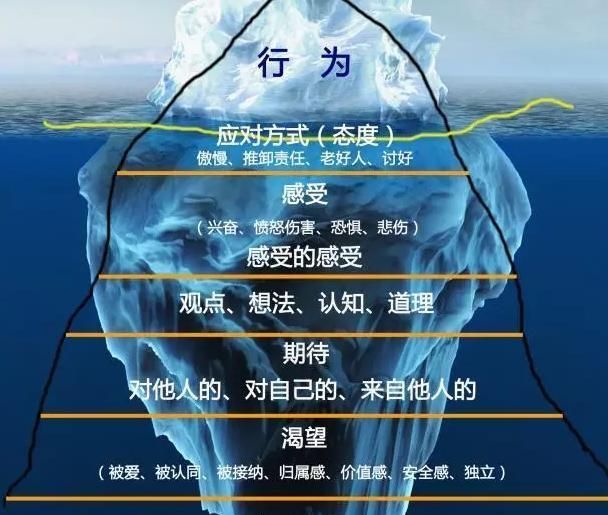 弗洛伊德的"冰山理论"认为,人的意识就像一座冰山, 露出水面的只是一