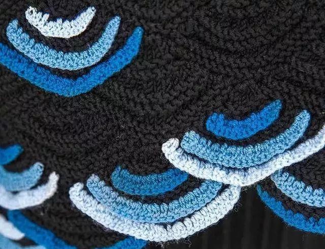 宽松版毛衣编织,青海波纹样,民族风编织毛衣,附教程