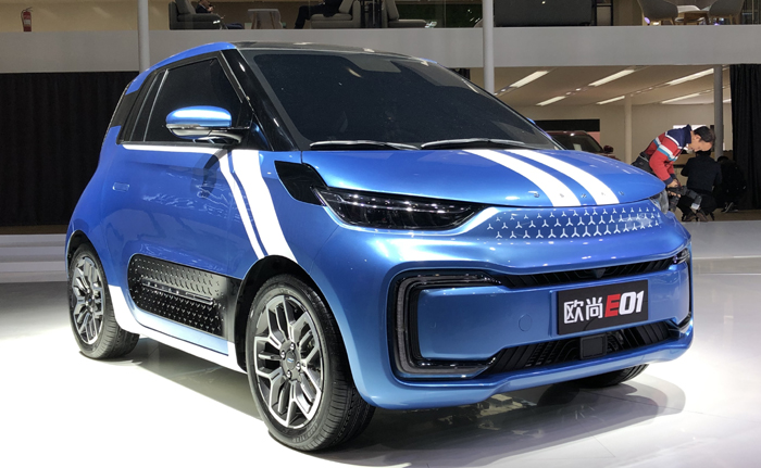 上海车展:欧尚e01,会转圈的后尾灯亮点十足