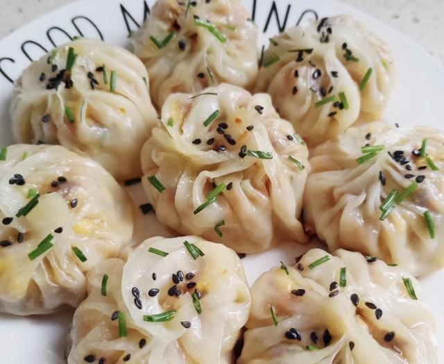 网红水晶水煎包,一次就成功