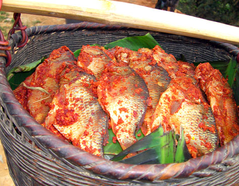 泡在辣椒里的腌鱼做一次吃十年放的越久越珍贵