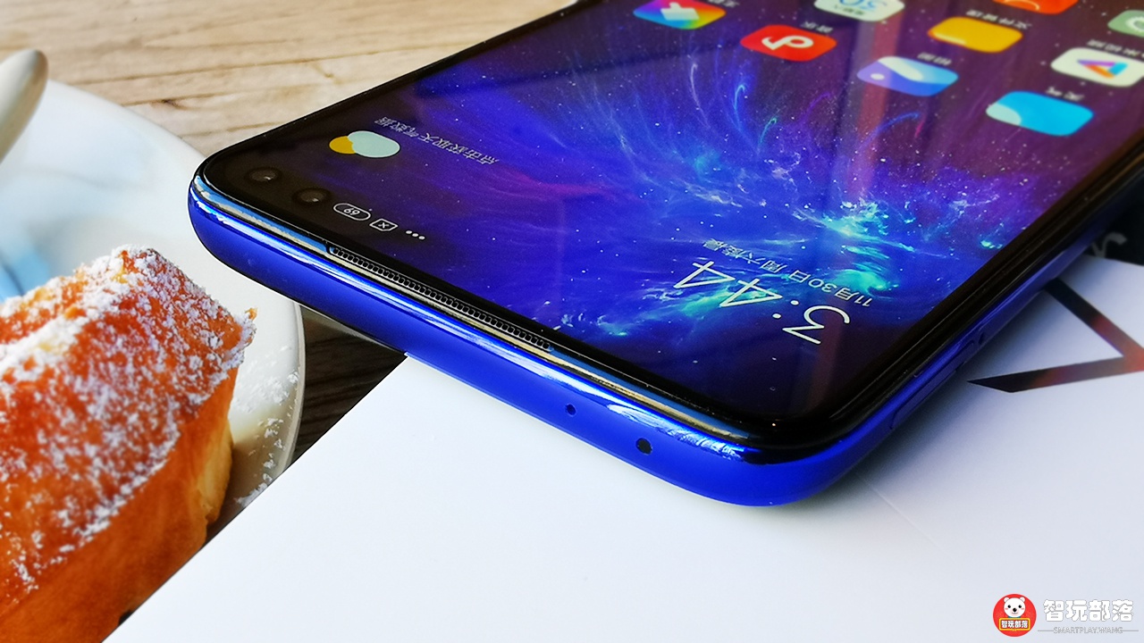 redmik304g版开箱图赏深海微光配色120hz流速双孔全面屏