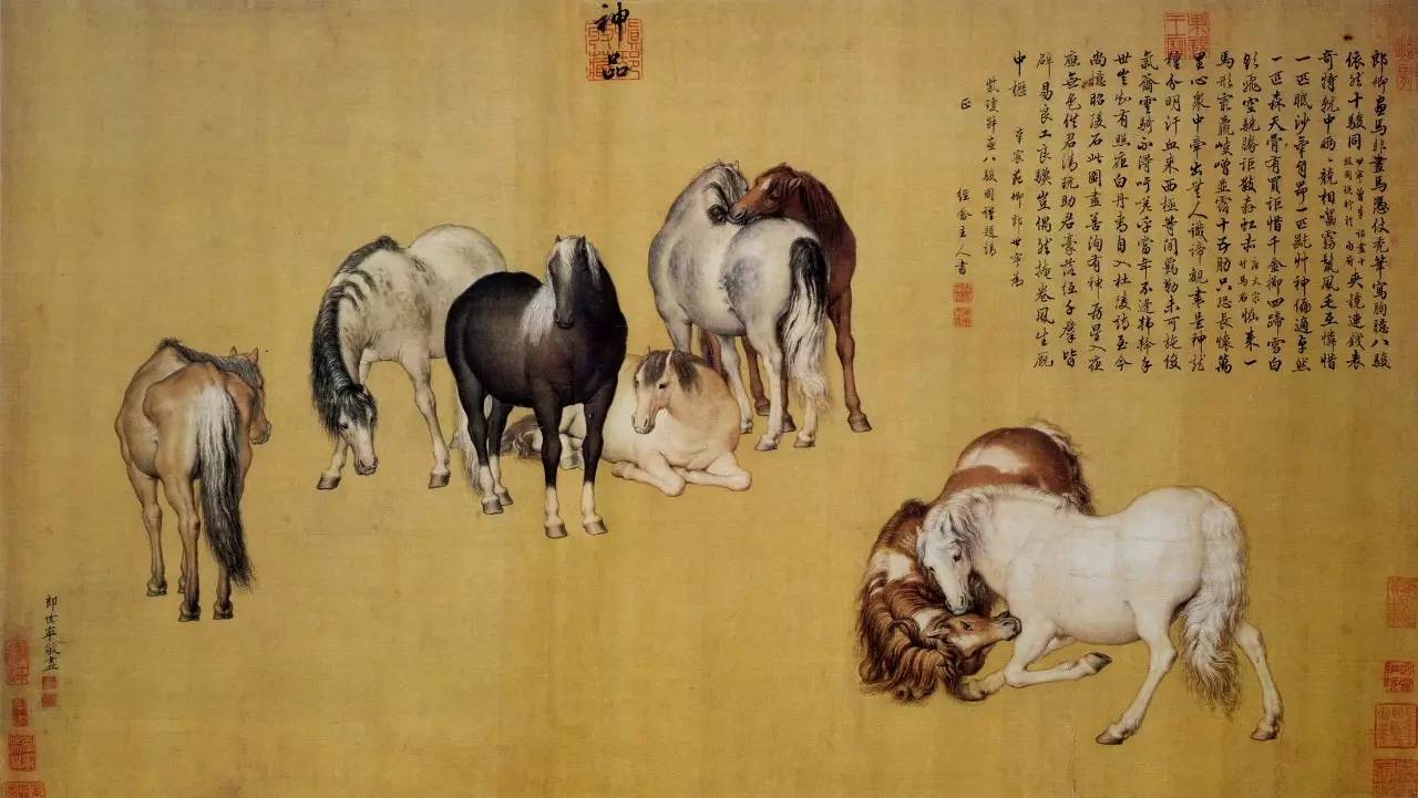 清朝宫廷画家郎世宁画作大全乾隆魏璎珞画像皆出其手