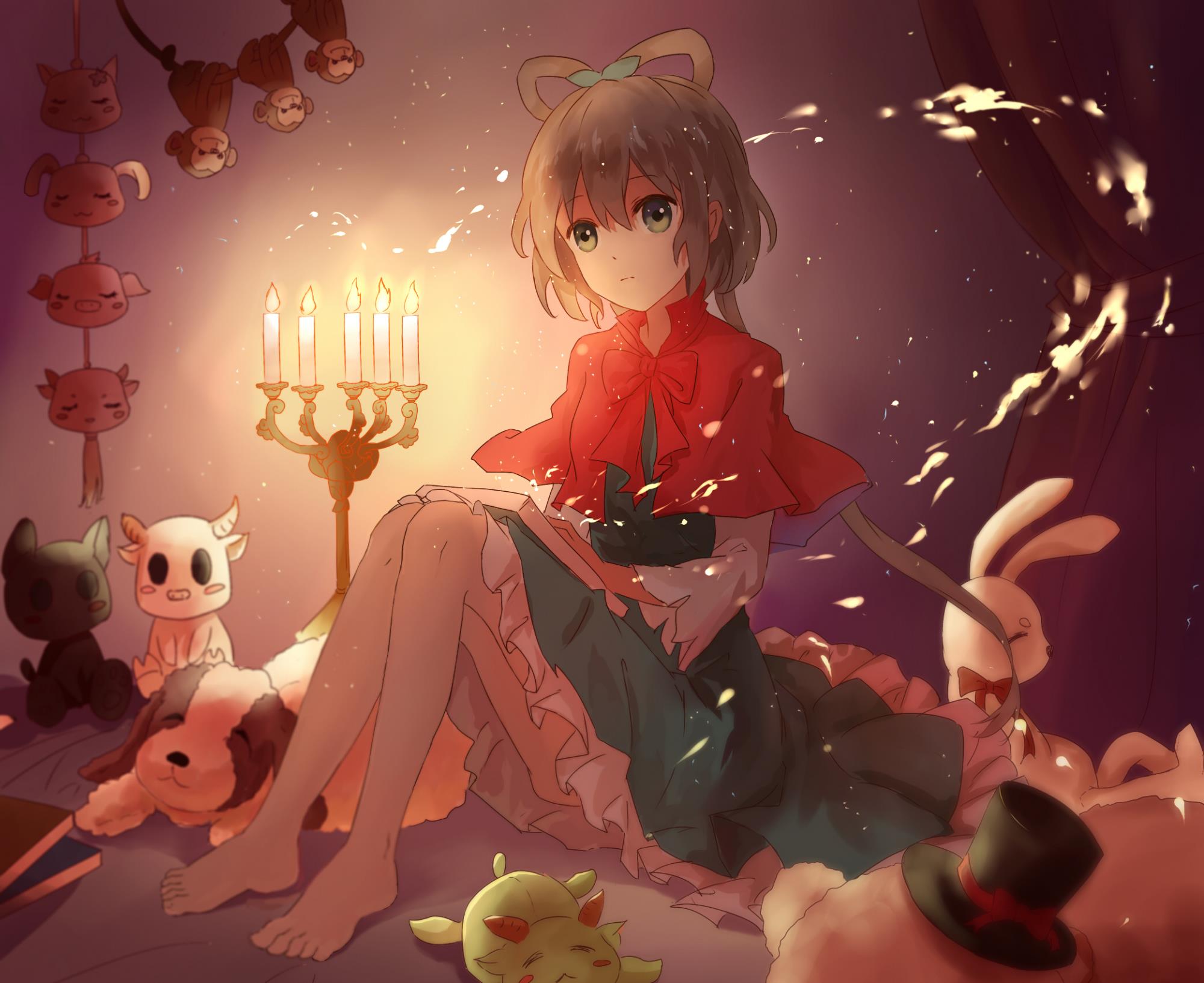 清馨的唯美日系画风后青春色调少女的柔情插画