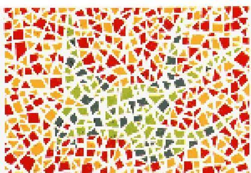 最新色盲色弱测试图,如果把"牛"看成"鹿",基本就无缘开车了