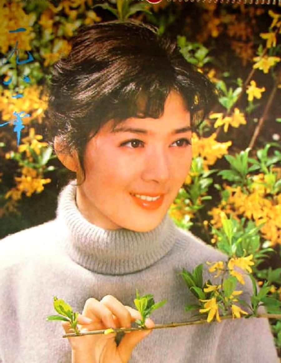 30多年前的记忆,12张老挂历上的龚雪,一代女星恰似空谷幽兰