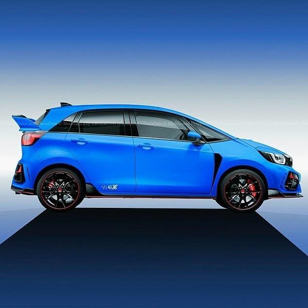 配红头车边和中置三排气,全新飞度type-r渲染图发布