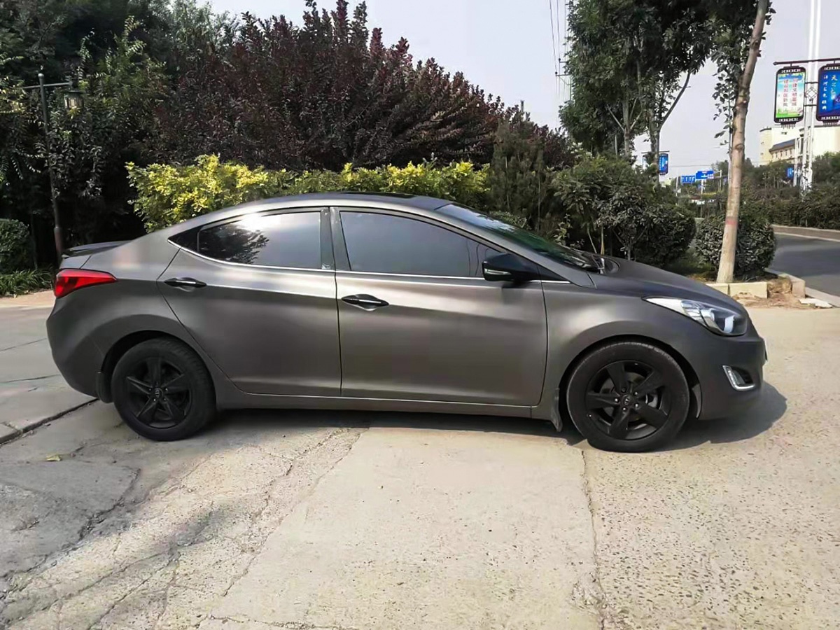 现代朗动车身改色钛金木炭灰rg瑞集改色膜石家庄藁城加盟店出品