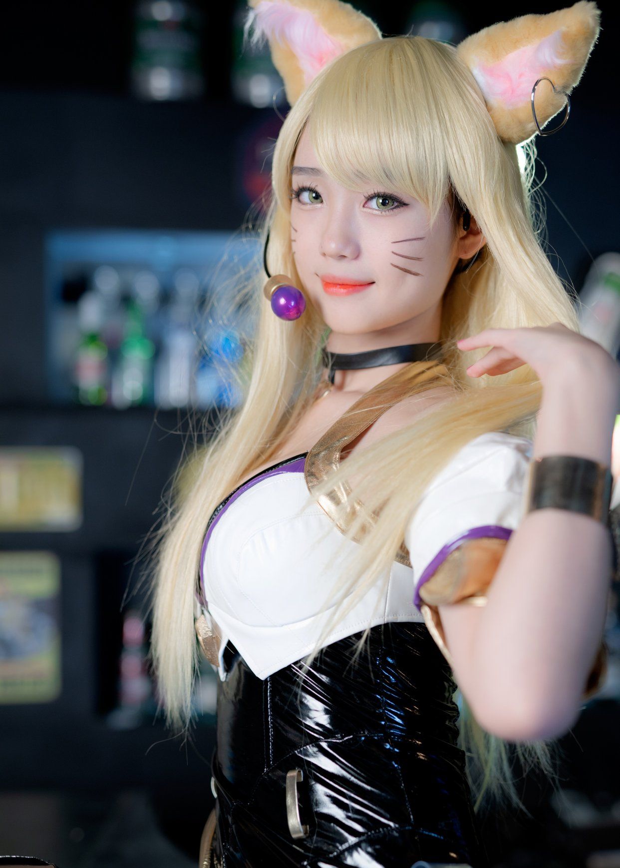 韩国美女cos《英雄联盟》k/da阿狸,无可挑剔神还原!