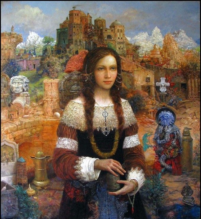 梦幻女神系列画作:乌克兰当代画家尤里·库因吉作品欣赏_高清图集