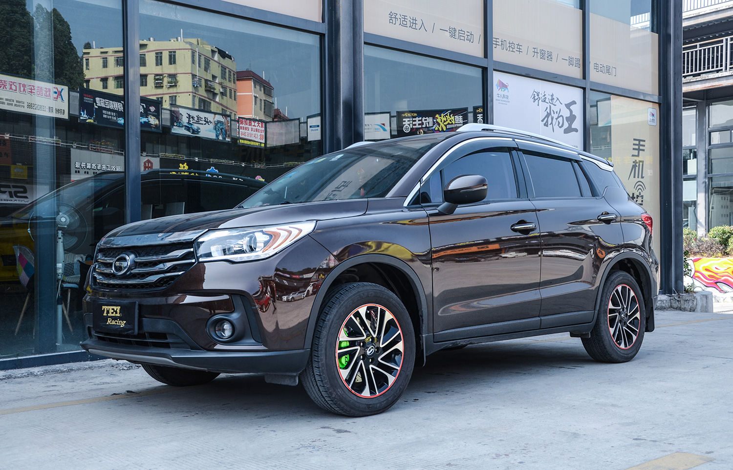 传祺gs4改装德国tei racing-p40s大四刹车套装