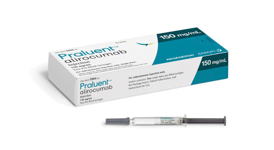 与pcsk9蛋白结合,防止其与低密度脂蛋白 (low density lipoprotein