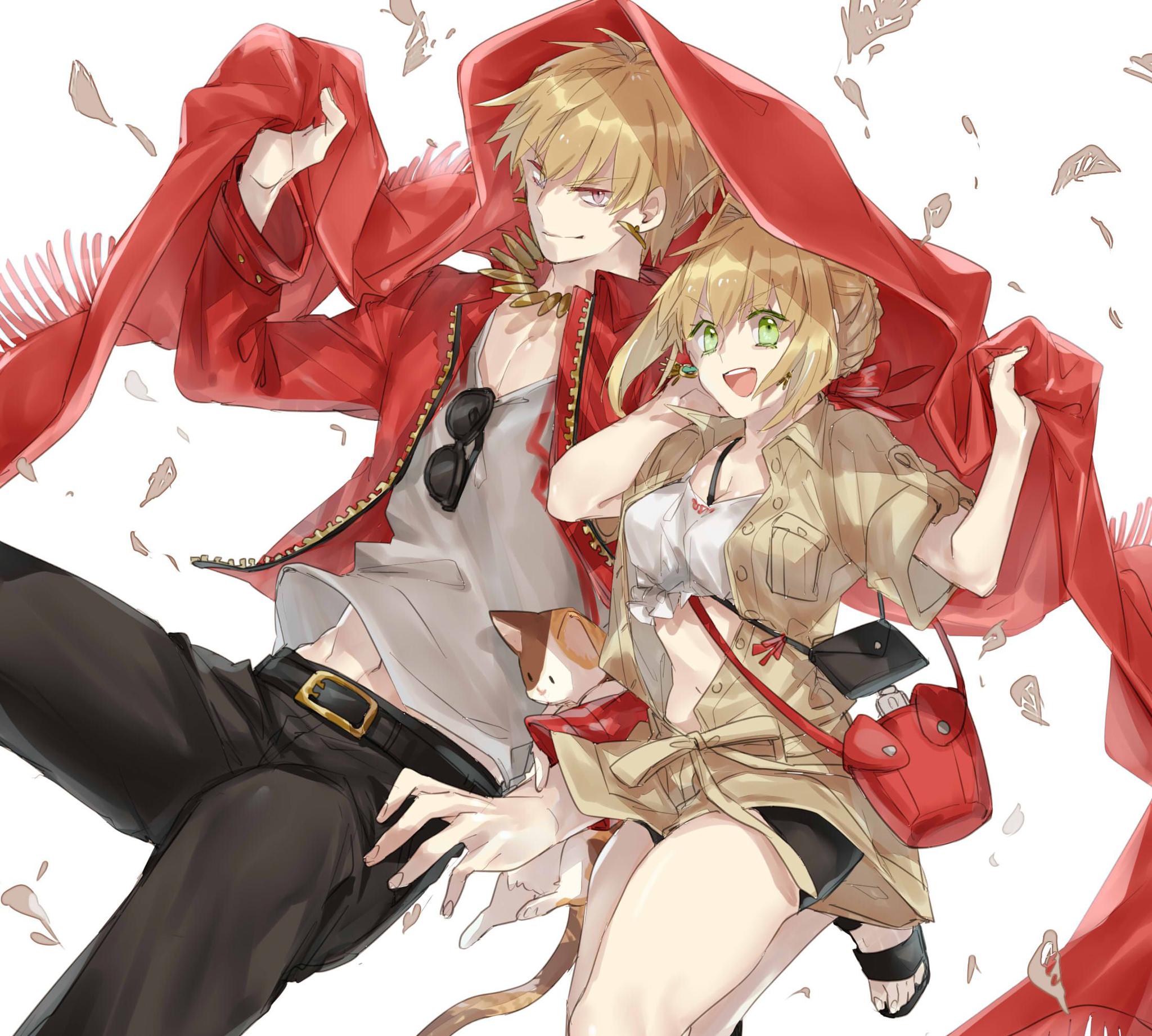 fate壁纸,金闪闪x尼禄cp来袭,你更喜欢谁呢?